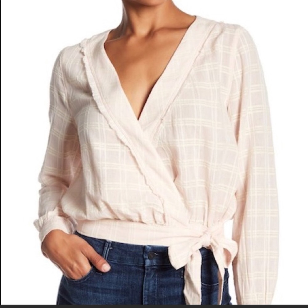 NORDSTROM Melrose and Market XL Plaid Wrap Top